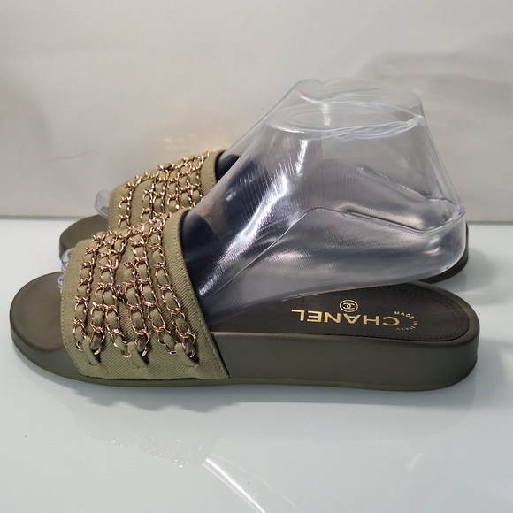 Chanel chain canvas slides - Picture 4 of 10